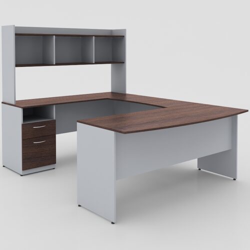 CONJUNTO EJECUTIVO S/PEDESTAL,CREDENZA Y LIBRERO: 160*210*160*75cm. ** - muebles de oficina en veracruz y xalapa