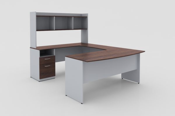 CONJUNTO EJECUTIVO S/PEDESTAL,CREDENZA Y LIBRERO: 160*210*160*75cm. ** - muebles de oficina en veracruz y xalapa