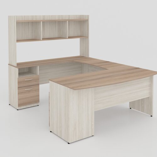 CONJUNTO EJECUTIVO C/PEDESTAL,CREDENZA Y LIBRERO: 160*210*160*75cm. ** - muebles de oficina en veracruz y xalapa