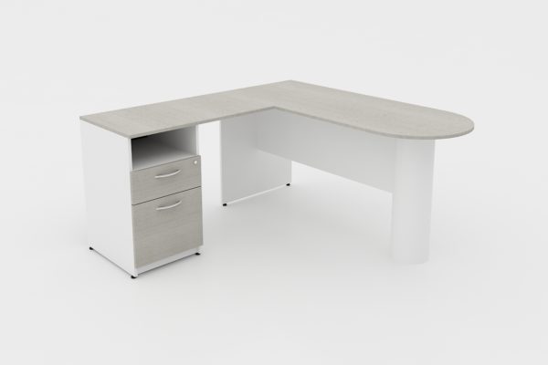 CONJUNTO SECRETARIAL TIPO PENINSULA CON LATERAL DE 160*75cm. ** - muebles de oficina en veracruz y xalapa