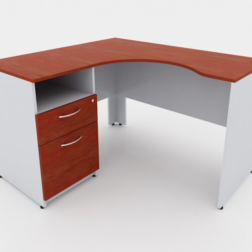 CENTRO DE TRABAJO 1 PEDESTAL IZQUIERDO, 2 CAJONES Y PORTA PAPELES.120X120X60X50X75 ** - muebles de oficina en veracruz y xalapa
