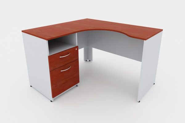 CENTRO DE TRABAJO 1 PEDESTAL IZQUIERDO, 2 CAJONES Y PORTA PAPELES.120X120X60X50X75 ** - muebles de oficina en veracruz y xalapa