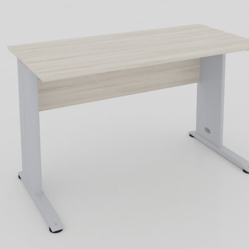 MESA RECTA DE 1.20X.60 CON PATA " L " RECTA Y FALDON MELAMINA ** - muebles de oficina en veracruz y xalapa