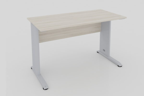 MESA RECTA DE 1.20X.60 CON PATA " L " RECTA Y FALDON MELAMINA ** - muebles de oficina en veracruz y xalapa