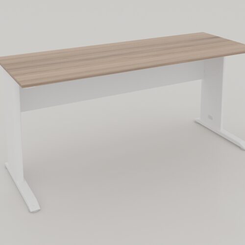 MESA RECTA DE 1.60X.60 CON PATA " L " RECTA Y FALDON MELAMINA ** - muebles de oficina en veracruz y xalapa