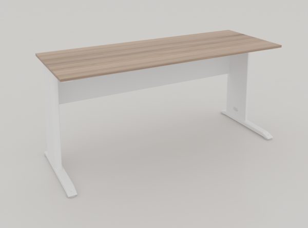MESA RECTA DE 1.60X.60 CON PATA " L " RECTA Y FALDON MELAMINA ** - muebles de oficina en veracruz y xalapa