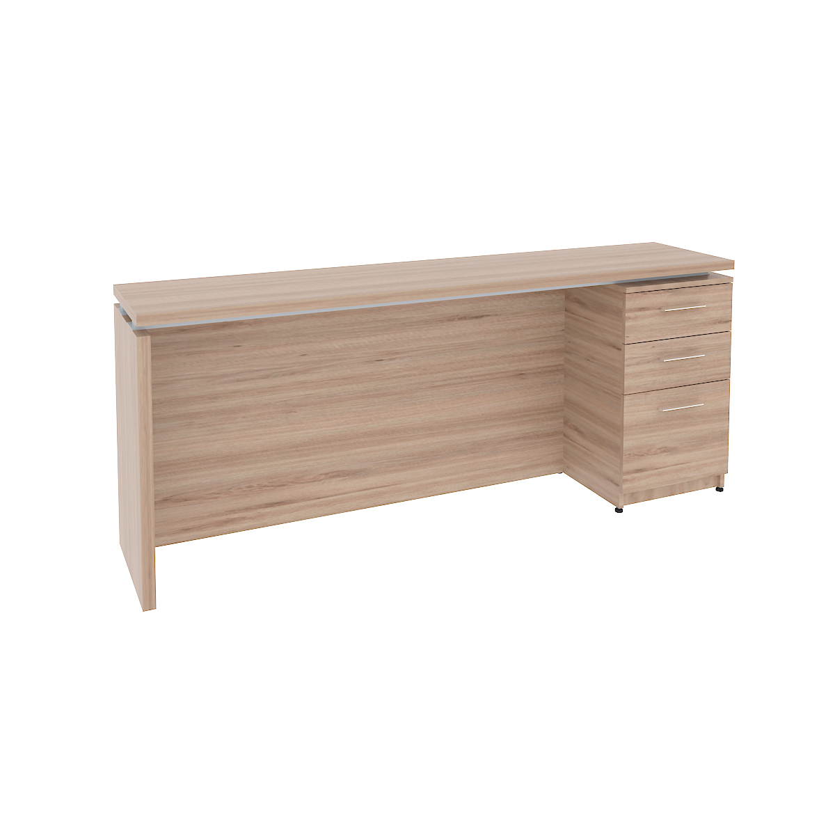 CREDENZA CON 1 PEDESTAL DERECHO DE 3 CAJONES