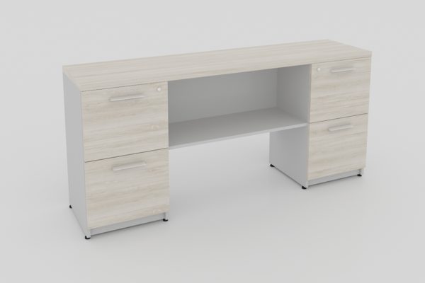 CREDENZA,2 PEDESTALES CAJON ARCH.Y 1 PUERTA ,180 X 40 X 75 A 28mm. - muebles de oficina en veracruz y xalapa