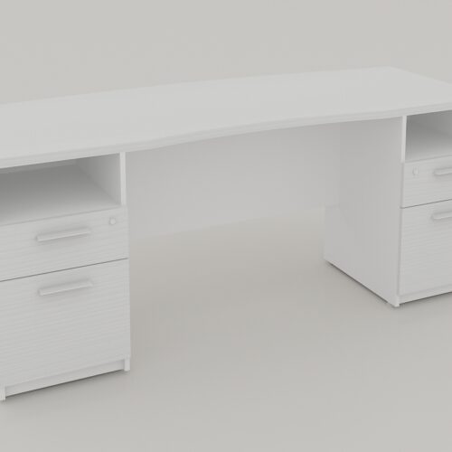 ESCRITORIO 2 PEDESTALES 4 CAJ Y PORTA PAP DE 160 X 70 X 60 X 75 CAL.28mm - muebles de oficina en veracruz y xalapa