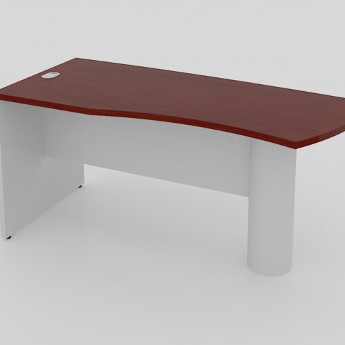 MESA DIRECCION TIPO TUCAN DE 180 X 70 X 60 X 75. BASE PIE REDONDO IZQ. - muebles de oficina en veracruz y xalapa