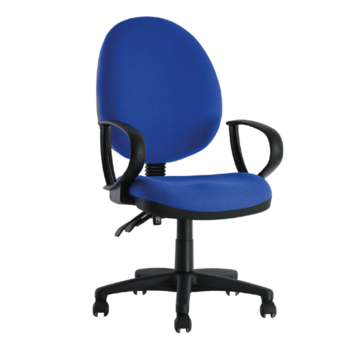 SILLA OPERATIVA RESP.ALTO, C/BRAZOS, 2 PALANCAS, AJUSTE NEUMATICO. TELA. - muebles de oficina en veracruz y xalapa