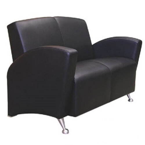 SOFA 2 PLAZAS ERGONOMICO CON BRAZOS TAPIZ PIEL MED.: F-130* F-82* A-87cm. - muebles de oficina en veracruz y xalapa