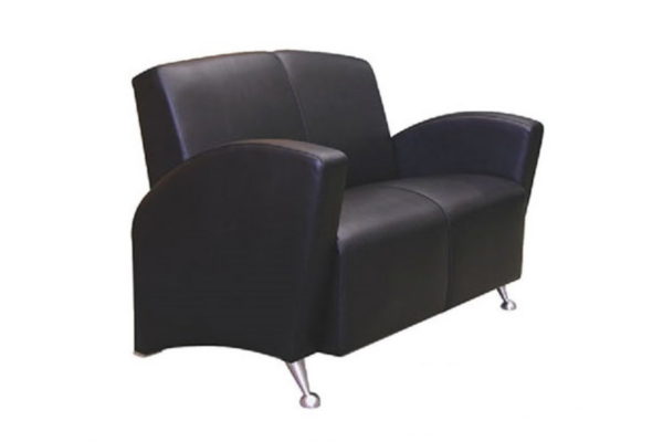 SOFA 2 PLAZAS ERGONOMICO CON BRAZOS TAPIZ PIEL MED.: F-130* F-82* A-87cm. - muebles de oficina en veracruz y xalapa