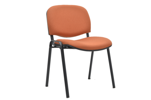 SILLA VISITA APILABLE, 4 PATAS TUBULAR ELIPTICO, ESMALTE NEGRO, TAPIZ TELA - muebles de oficina en veracruz y xalapa