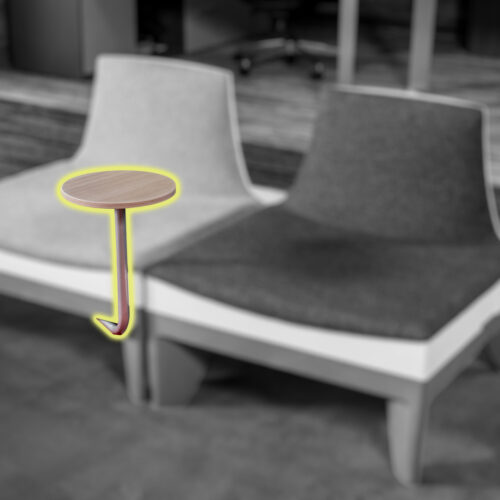 BRAZO CON CUBIERTA CIRCULAR DE 21cm 16mm DE ESPESOR SOPORTE METALICO COLOR GRIS - muebles de oficina en veracruz y xalapa