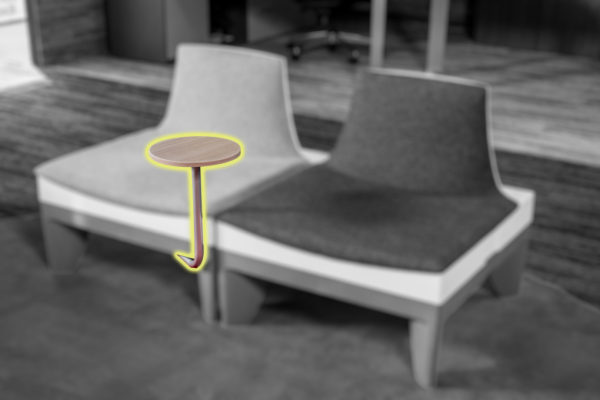 BRAZO CON CUBIERTA CIRCULAR DE 21cm 16mm DE ESPESOR SOPORTE METALICO COLOR GRIS - muebles de oficina en veracruz y xalapa