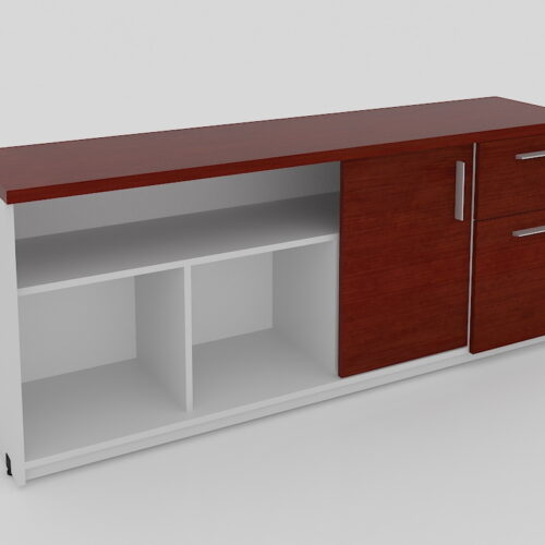 CREDENZA LATERAL DERECHA CAJONERA BOX FILE Y PUERTA CORREDIZA 160X 40 X 65 - muebles de oficina en veracruz y xalapa