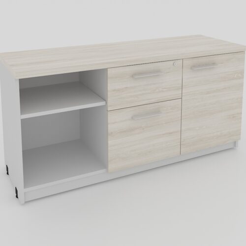 CREDENZA LATERAL DER.ARCHIVO,UTILIES,LIBRERO ABIERTO Y CERRADO 120X 40 X 62 DERECHA - muebles de oficina en veracruz y xalapa