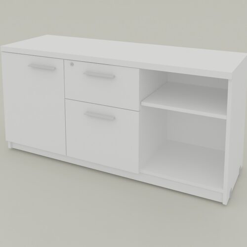 CREDENZA LATERAL IZQ.ARCHIVO, UTILIES, LIBRERO ABIERTO Y CERRADO 120X 40 X 62 IZQUIERDA - muebles de oficina en veracruz y xalapa