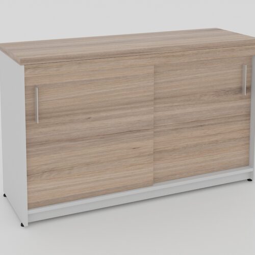 CREDENZA CON PUERTAS CORREDIZAS DE 1.20*0.40*0.75M - muebles de oficina en veracruz y xalapa