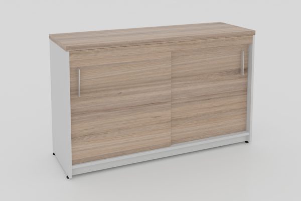 CREDENZA CON PUERTAS CORREDIZAS DE 1.20*0.40*0.75M - muebles de oficina en veracruz y xalapa