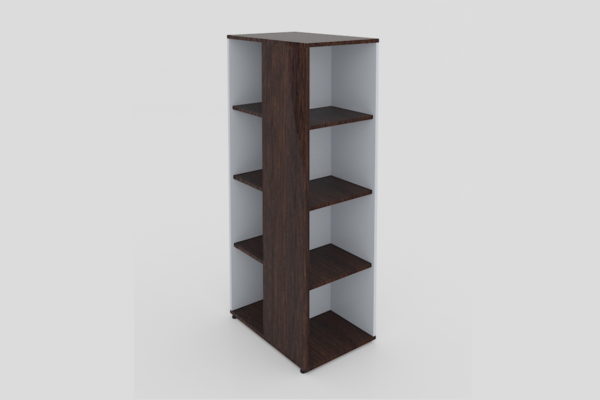 LIBRERO MEDIO ESQUINERO SIN CAJONES CON ENTREPAÑOS, DE 0.40X0.60X1.40 CAL. 16MM - muebles de oficina en veracruz y xalapa