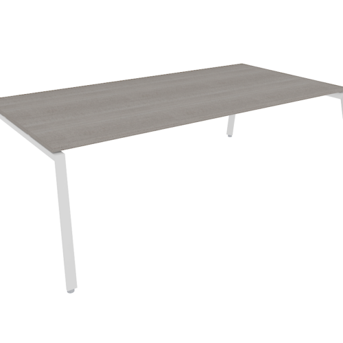 MESA DE REUNIONES SQ WHITE DE 2.40 * 1.20M, CUBIERTA MELAMINICA CAL 28MM, ESTRUCTURA BLANCA - muebles de oficina en veracruz y xalapa