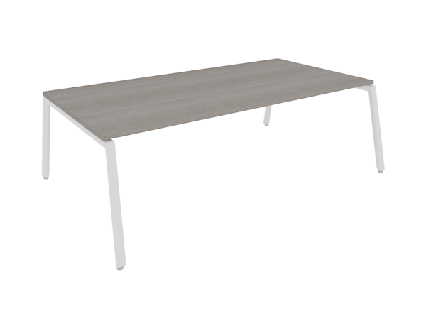 MESA DE REUNIONES SQ WHITE DE 2.40 * 1.20M, CUBIERTA MELAMINICA CAL 28MM, ESTRUCTURA BLANCA - muebles de oficina en veracruz y xalapa