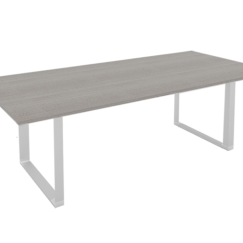 MESA DE REUNIONES SQ ALUM, DE 2.40 * 1.20M, CUBIERTA MELAMINA CAL 28MM - muebles de oficina en veracruz y xalapa