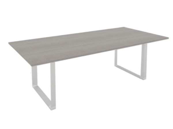 MESA DE REUNIONES SQ ALUM, DE 2.40 * 1.20M, CUBIERTA MELAMINA CAL 28MM - muebles de oficina en veracruz y xalapa