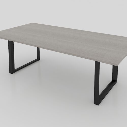MESA DE REUNIONES SQ BLACK DE 2.40 * 1.20M, CUBIERTA MELAMINICA CAL 28MM, ESTRUCTURA NEGRA - muebles de oficina en veracruz y xalapa