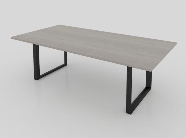 MESA DE REUNIONES SQ BLACK DE 2.40 * 1.20M, CUBIERTA MELAMINICA CAL 28MM, ESTRUCTURA NEGRA - muebles de oficina en veracruz y xalapa