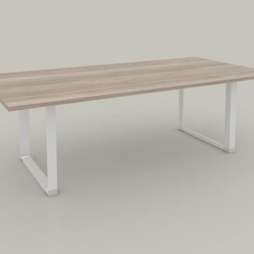 MESA DE REUNIONES SQ WHITE DE 2.40 * 1.20M, CUBIERTA MELAMINICA CAL 28MM, ESTRUCTURA BLANCA - muebles de oficina en veracruz y xalapa