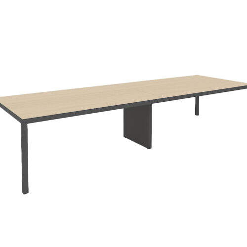 MESA DE REUNIONES STUDIO PATAS TRIANGULARES COLOR ANTRACITA DE 3.60 * 1.20M - muebles de oficina en veracruz y xalapa