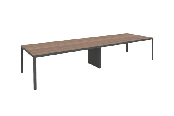 MESA DE REUNIONES STUDIO PATAS TRIANGULARES COLOR ANTRACITA DE 4.00 * 1.20M - muebles de oficina en veracruz y xalapa