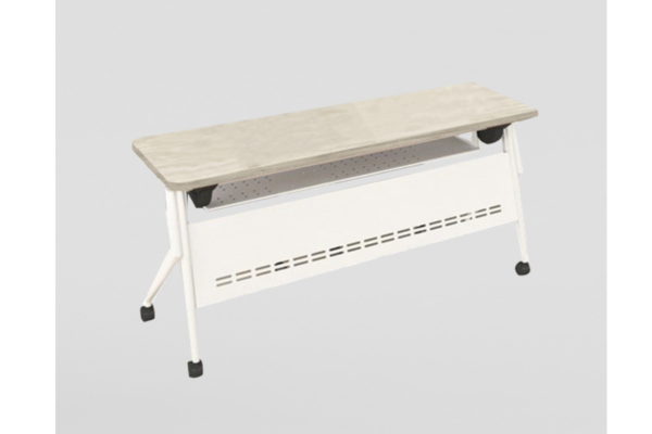 MESA PLEGABLE DE 120 X 60, CUBIERTA MELAMINA CAL.28mm. ESTRUCTURA BLANCA