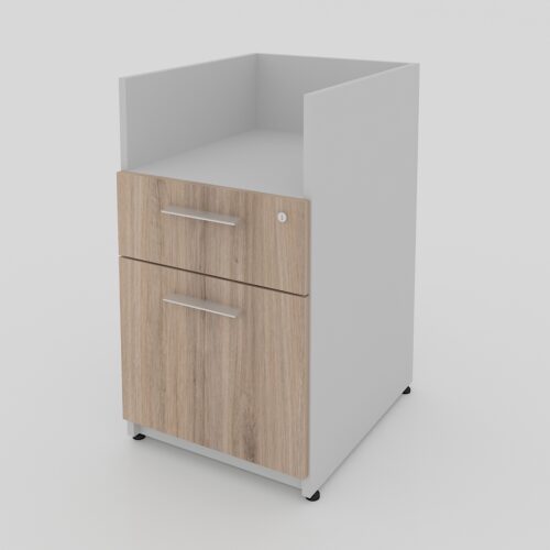 PEDESTAL FIJO C/CERRADURA, CAJON ARCH.Y 1 PAPELERO,S/CUBIERTA 40 X 50 X 73 - muebles de oficina en veracruz y xalapa
