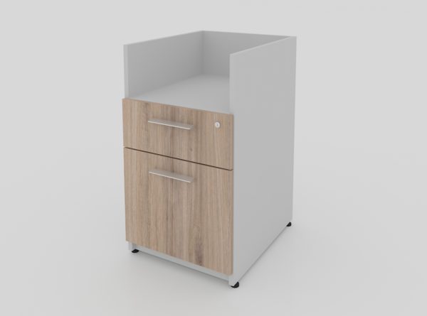 PEDESTAL FIJO C/CERRADURA, CAJON ARCH.Y 1 PAPELERO,S/CUBIERTA 40 X 50 X 73 - muebles de oficina en veracruz y xalapa