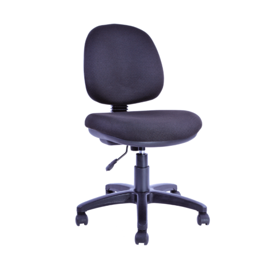 SILLA SECRETARIAL, AJUSTE DE ALTURA NEUMATICA, TAPIZ TELA NEGRA** - muebles de oficina en veracruz y xalapa