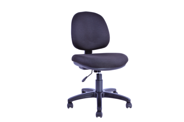 SILLA SECRETARIAL, AJUSTE DE ALTURA NEUMATICA, TAPIZ TELA NEGRA** - muebles de oficina en veracruz y xalapa