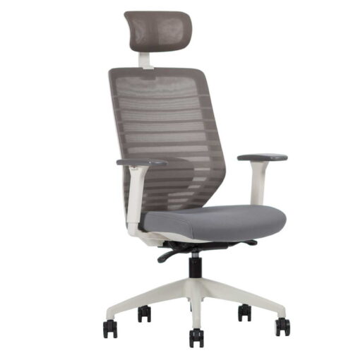 SILLON EJECUTIVO RESP.ALTO, MECANISMO SYNCRO, BASE NYLON GRIS, MALLA ALGODÓN GRIS - muebles de oficina en veracruz y xalapa
