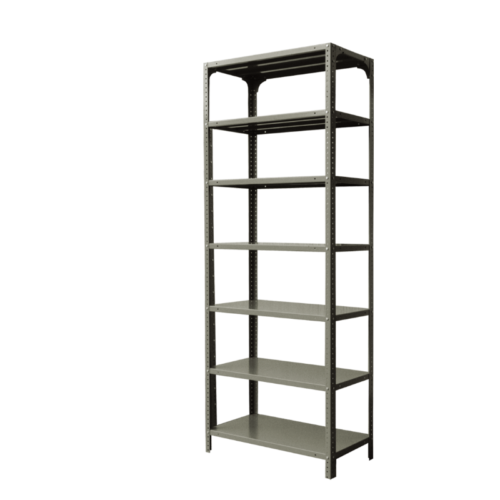ESTANTE ANAQUEL ESQUELETO 7 ENTREPAÑOS C/REFUERZOS Y ESCUADRAS DE 92*45*221cm.