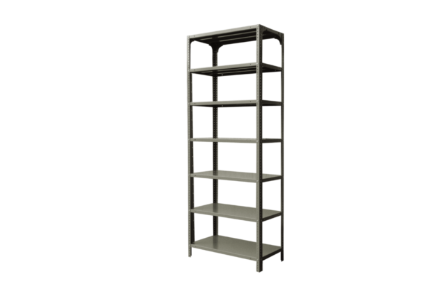 ESTANTE ANAQUEL ESQUELETO 7 ENTREPAÑOS C/REFUERZOS Y ESCUADRAS DE 92*45*221cm.