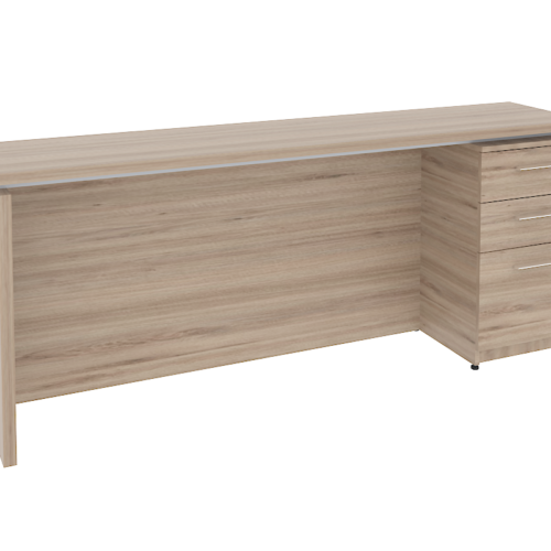 CREDENZA MELAMINA, 1 PEDESTAL DERECHO 3 CAJONES, DE 180 X 40 X 75 A.28/32mm. - muebles de oficina en veracruz y xalapa