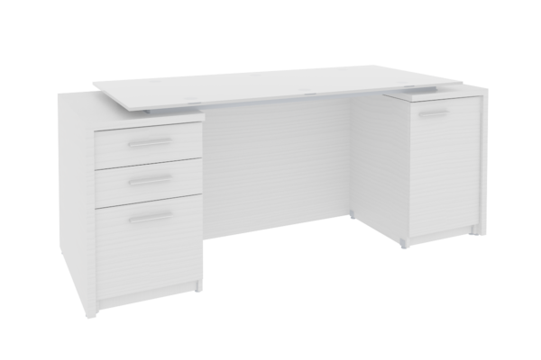 ESCRIT.CUB/CRISTAL 2 PEDEST. 3 CAJONES Y PUERTA: 180 X 70 X 75. A.28mm ** - muebles de oficina en veracruz y xalapa