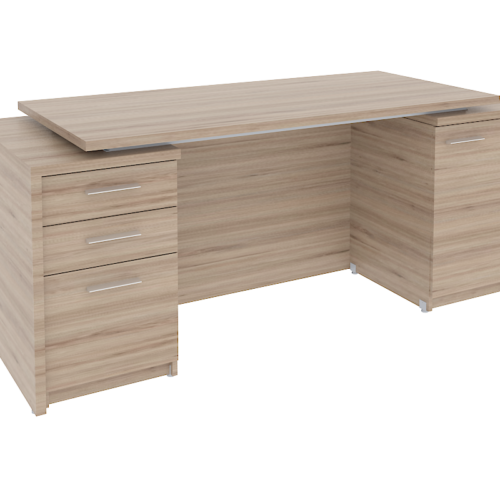 ESCRIT.MELAMINA 2 PEDEST. 3 CAJONES Y PUERTA: 180 X 70 X 75. A.A.28/32mm. ** - muebles de oficina en veracruz y xalapa