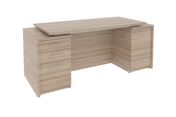 ESCRIT.MELAMINA 2 PEDEST. 3 CAJONES Y PUERTA: 180 X 70 X 75. A.A.28/32mm. ** - muebles de oficina en veracruz y xalapa