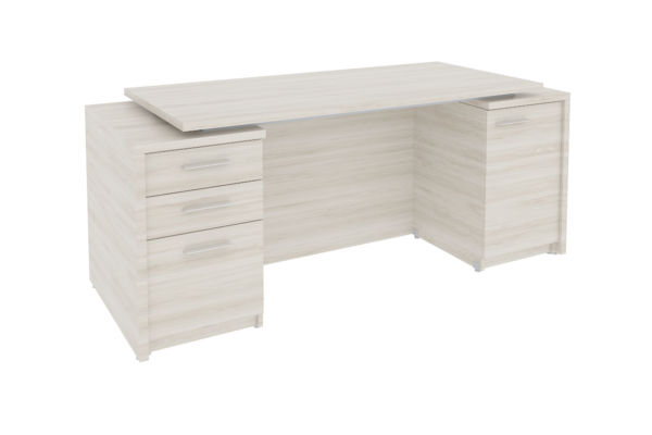 ESCRIT.MELAMINA 2 PEDEST. 3 CAJONES Y PUERTA: 210 X 70 X 75. A.28/32mm. - muebles de oficina en veracruz y xalapa