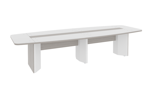 MESA TIPO BOTE DE 350 X 120 X 75cm. A 28mm. BASE DESMONTABLE Y CUBIERTA CRISTAL - muebles de oficina en veracruz y xalapa