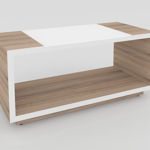 MESA DE CENTRO DE 100 X 45 X 45cm. CUBIERTA CRISTAL - muebles de oficina en veracruz y xalapa